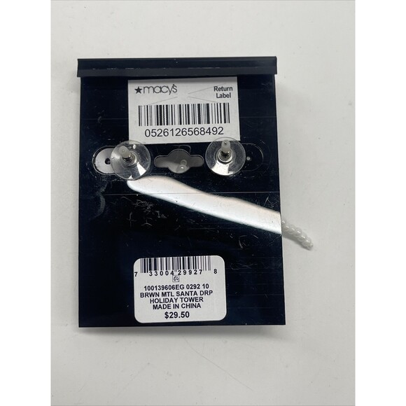 INC Seed Bead Rhinestone Santa Clause Earrings New - Picture 5 of 6